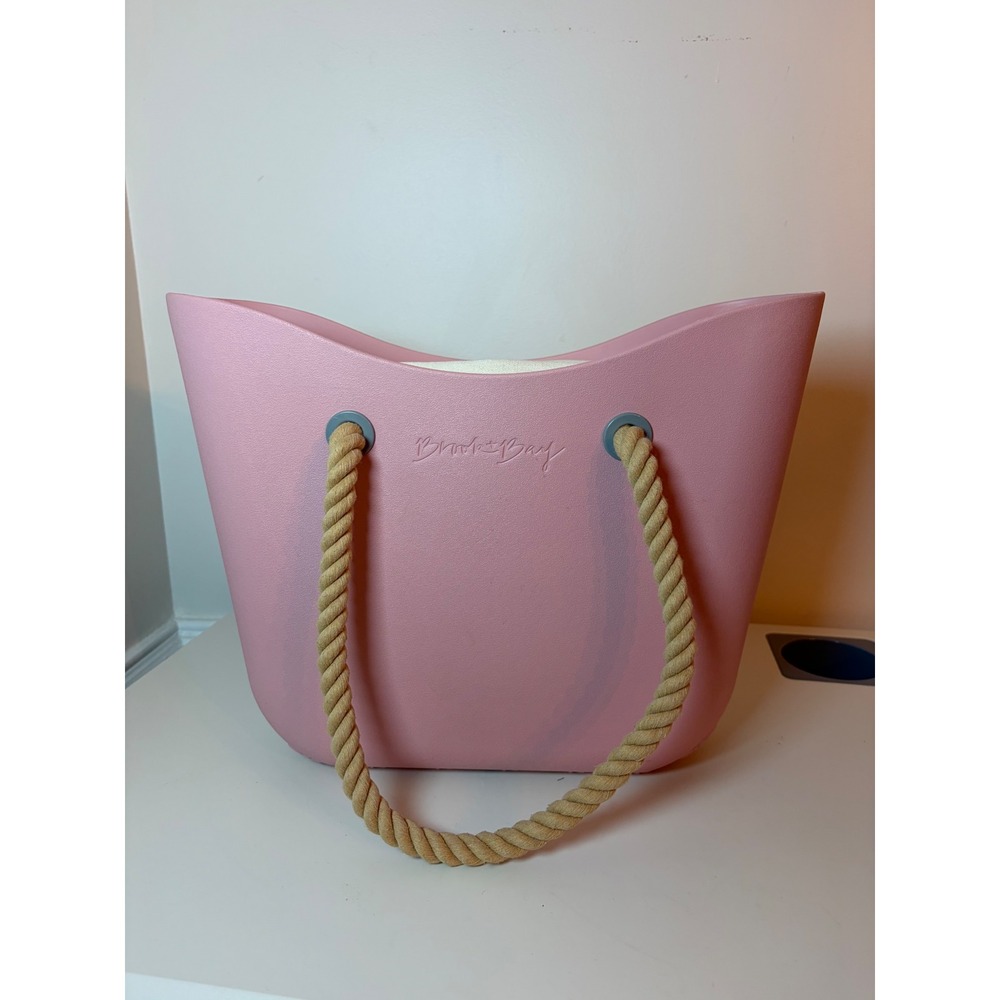 Brook & Bay Tote Bag Womens OS Pink Beach Rubber Waterproof Rope Palm Tree
